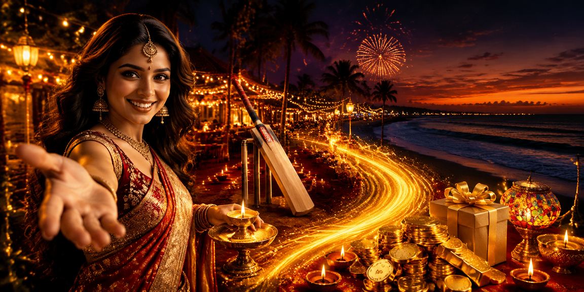 Goa beach cricket betting and Diwali celebrations